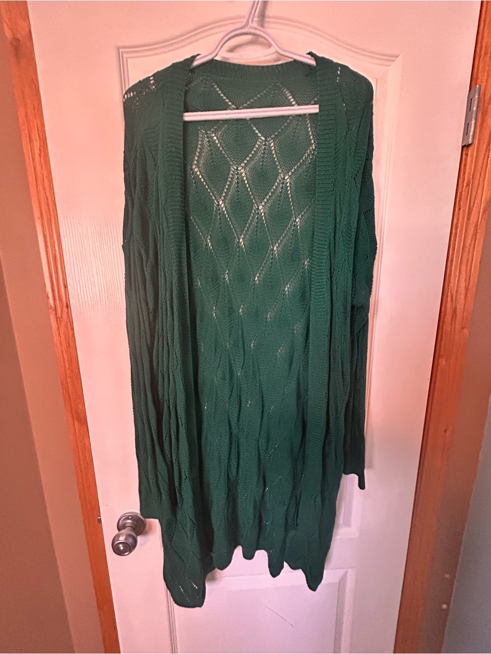 Emerald Open-Front Knit Cardigan for Women